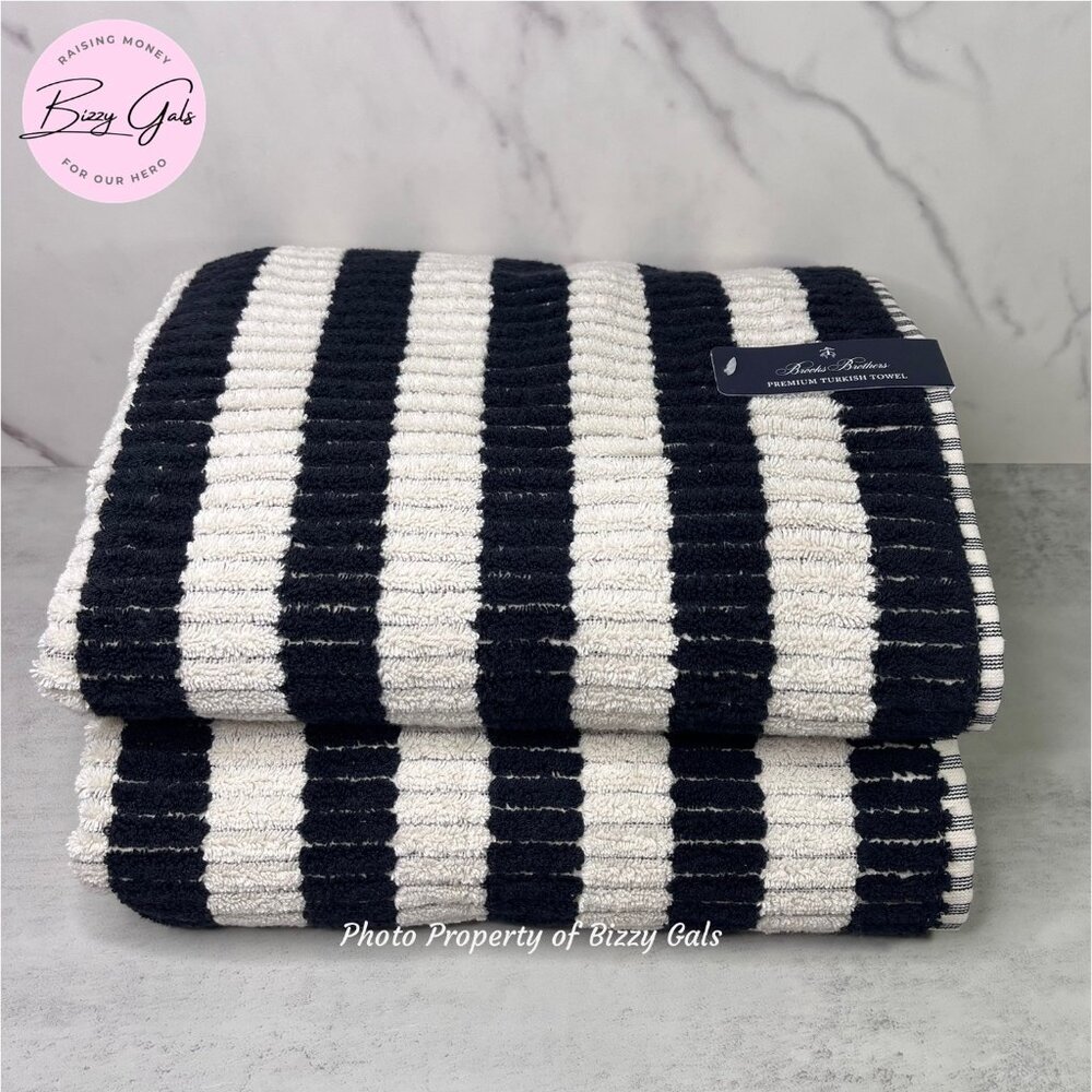 BROOKS BROTHERS Mosaic Tiles Bath Towels Set of 2